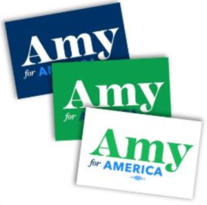 Amy Klobuchar campaign merchandise sticker